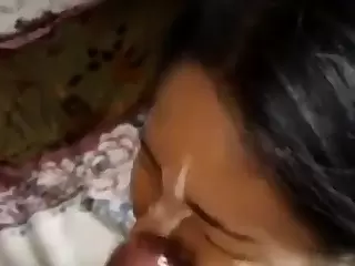 sweet cum on her face